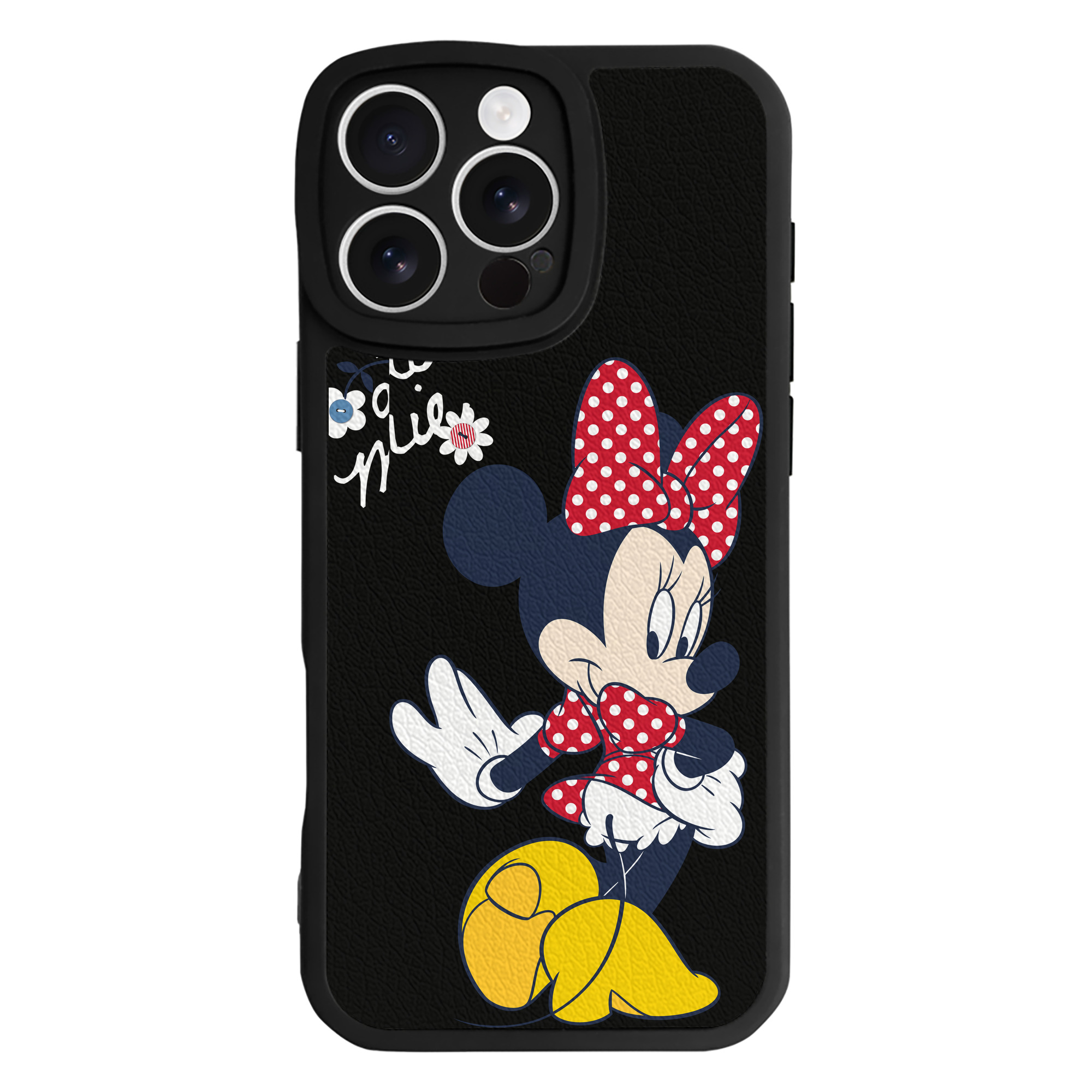 （画像用） ミッキーマウス Mickey Mouse 【iPhone 16シリーズ対応】シリコンスマホケース（レザー調） 材質：シリコン